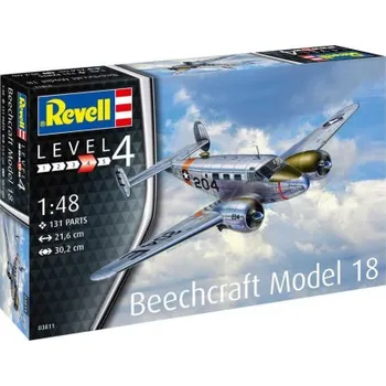 Stavebnice Revell Plastic ModelKit letadlo 03811 - Beechcraft Model 18 (1:48)
