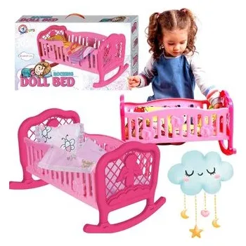 Panenka Kołyska dla lalek rozkładana różowa