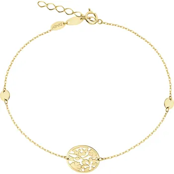 Náramek Zlatý náramek, anker - květiny - AP537-9168