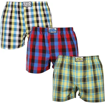 Trenýrky 3PACK pánské trenky Styx klasická guma vícebarevné (3A102127) M Možnost vrácení zboží ZDARMA do 120 dnů!