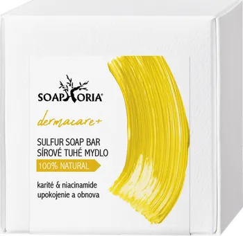 Čistící mýdlo Soaphoria Dermacare+ sírové organické mýdlo pro hloubkové čištění a kožní defekty 150 g