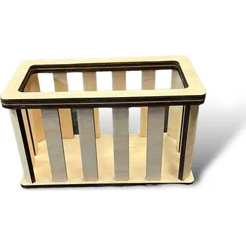 JarisWood Konstrukce pro vyplétaný košík na tužky 14 cm x 7 cm x 8 cm Povrchová úprava: S povrchovou úpravou