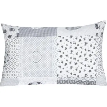 Bellatex Povláček na polštář, Srdce šedá - 40x60cm