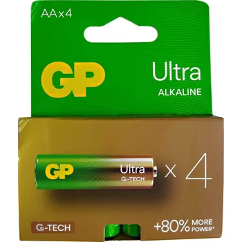 Pohon brány Gold Peak GP ULTRA tužková alkalická baterie, LR6, 1,5V, velikost AA, set 4 ks