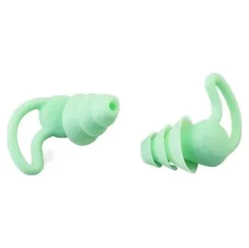 Špunt do uší Silikonové špunty proti hluku pro lepší spánek | ucpávky uší - Zelená