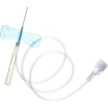 Injekční jehla WINGED INFUSION SET, safety, 23G x 30 cm - modrá