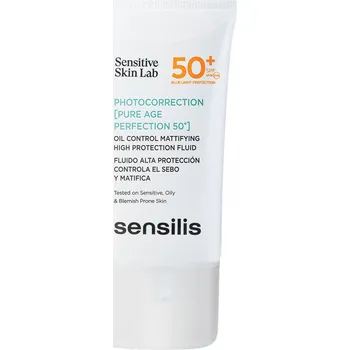 Pleťový krém Sensilis Pure Age matující pleťový fluid regulující sekreci kožního mazu s SPF50+, 40 ml