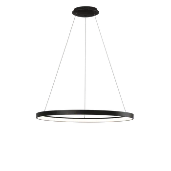 ACB Iluminacion Závěsné LED svítidlo GRACE, ⌀ 58 cm, 50W, CRI90 Barva: Černá, Teplota světla: CCT switch 2700/3000K, Stmívání, řízení: ON/OFF (bez stmívání)