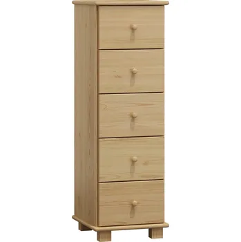 Komoda Max-i Komoda ze dřeva BAKKEN NORE Zvolte barvu:: bezbarvý lak, Hloubka: 42 cm