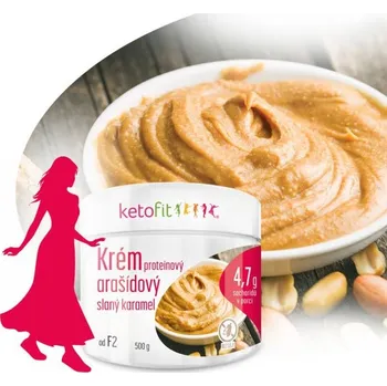 Keto dieta Arašídový proteinový krém - slaný karamel 500 g – 20 porcí