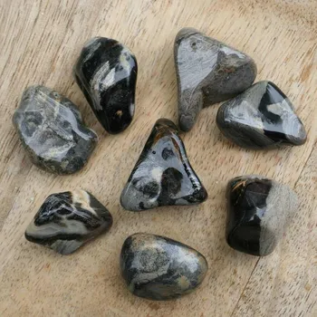 Drahý kámen Jaspis Silver Leaf - tromlovaný mix S