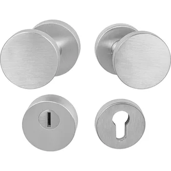 Dveřní kování TI - Koule vyosená CUBO - R 3233 rozety PZ, koule pevná/otočná OCS - Chrom broušený (96)