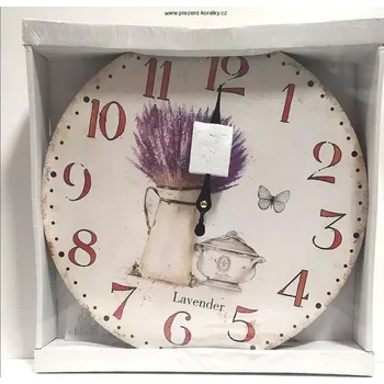 Hodiny Moderní hodiny levandule (Nástěnné hodiny)