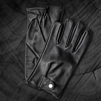 Rukavice Pánské bushcraft kožené rukavice vhodné i na motorku Barva: Černá, Velikost: 7