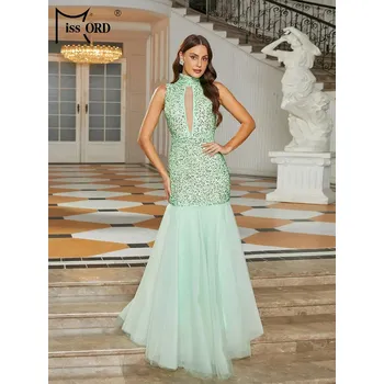 Dámské šaty Plesové dámské šaty LissCord lC1147 Barva: Zelená, Velikost: M