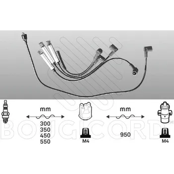 Auto elektroinstalace Zapalovací kabely OPEL OMEGA 2.0 74kW