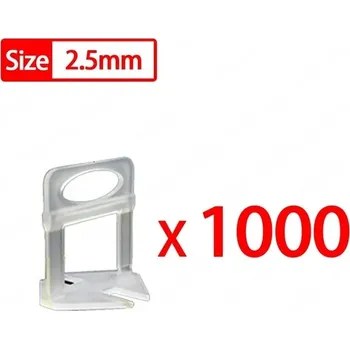 Nivelační spony a popruhy pro pokládání keramických dlaždic, až 1000ks | oddělovače dlaždic - 2,5 mm (1000 ks)