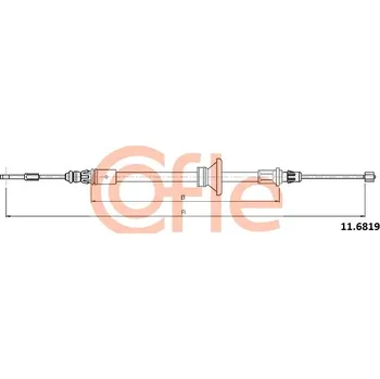 Lanko parkovací brzdy COFLE Tažné lanko, parkovací brzda 92.11.6819