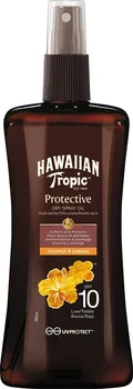 Přípravek na opalování Hawaiian Tropic Protective Dry Spray Oil Coconut And Papaya olej na opalování SPF10 200 ml