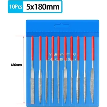 Sada pilníků na sklo, keramiku a kov - 10ks 5x180mm
