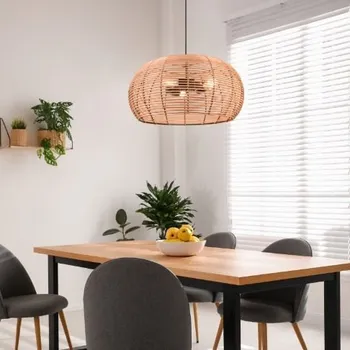 TRIO Lighting TRIO 312200336 Inga, ratanové závěsné svítidlo 3 x E27