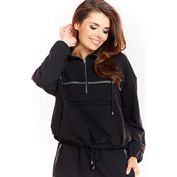 Dámská mikina Mikina s volným střihem M228 Barva: Černá, Velikost: L