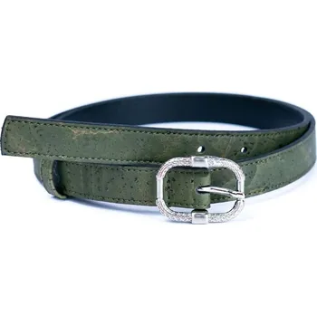 Kabelka Dámský korkový opasek - Zelený, 105 cm