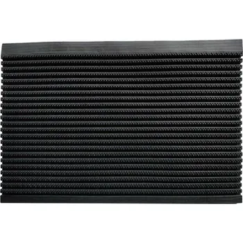 Rohožka HOME ELEMENTS Rohožka z recyklovaného materiálu, 60 x 90 cm, černá