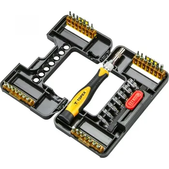 Bit Sada bitů s ráčnou 37 ks Topex