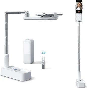 Selfie tyč Selfie Stanice Light Tyč Tripod 3v1 Monopod Světlo Flat Lay 130cm Smartphone Dock + Dálk. Ovládání