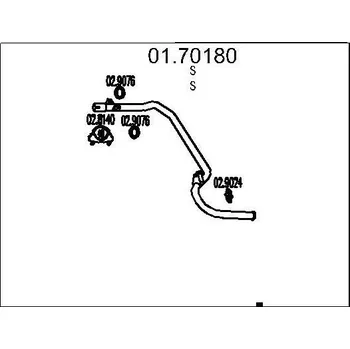 Výfuková trubka Výfuková trubka MTS 01.70180