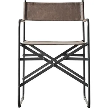 Jídelní židle Kožená židle Muubs SILHOUETTE hnědá