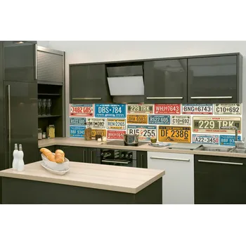 Tapeta DIMEX | Fototapeta do kuchyně Retro SPZ KI-260-227 | 260 x 60 cm | vícebarevná + Samolepicí fototapeta za kuchyňskou linku DIMEX Retro SPZ v šíři 260 cm