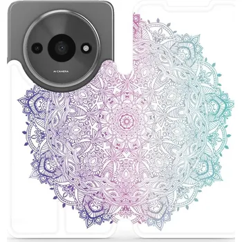 Pouzdro na mobilní telefon Flipové pouzdro Mobiwear - Xiaomi Redmi A3 - M008S Mandala (Knížkové flip pouzdro, obal, kryt na mobil Xiaomi Redmi A3 - M008S Mandala, materiál Umělá kůže + TPU - ochrana 360°, stojánek, silikonová vanička, magnetické zavírání)