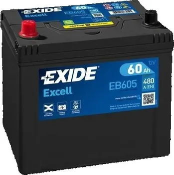 Autobaterie Autobaterie EXIDE Excell 12V, 60Ah, 480A, EB605 - Levá