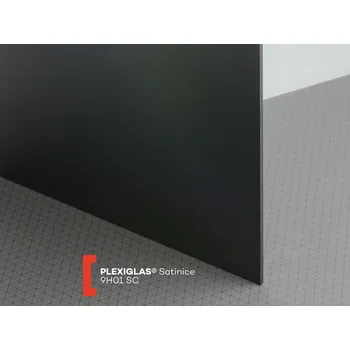 půdní výlez Polyvantis Pískované plexisklo Plexiglas Satinice 3mm černý 9H01 SC (black panther) 1520 x 2030 mm