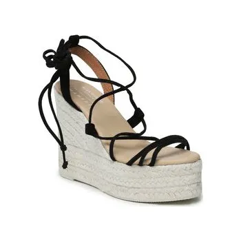 Dámské baleríny Manebi Espadrilky Lace-Up Wedge Espadrilles L 8.6 WA Černá 41