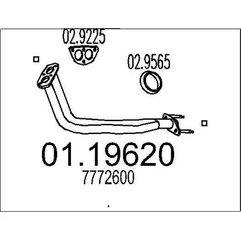 Výfuková trubka Výfuková trubka MTS 01.19620