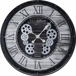 Hodiny nástěnné s otevřeným strojkem černá KO-KL5000100cern