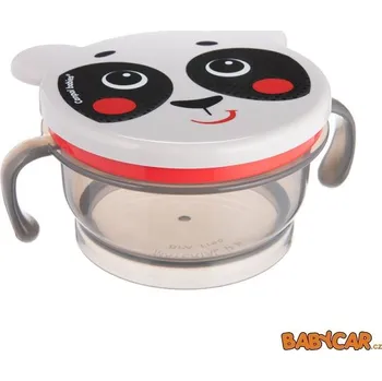 dětská jídelní sada Canpol babies miska s víčkem a silikonovým otvorem HELLO LITTLE 200ml 51/008