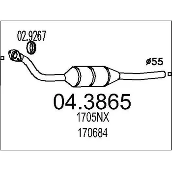 Katalyzátor Katalyzátor MTS 04.3865