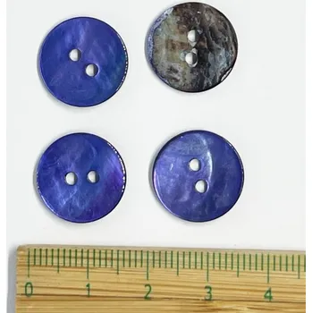 Knoflík Knoflík ozdobný perleťový 15mm modrdá