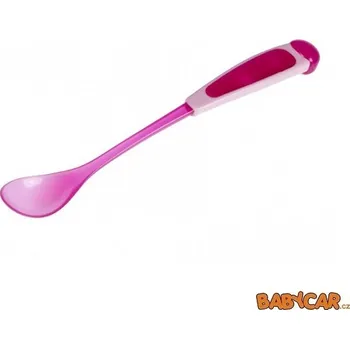 Příbor CANPOL BABIES lžička s dlouhou rukojetí Růžová