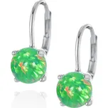 NUBIS® Stříbrné náušnice se světle zeleným opálem - NB-3385-OP11