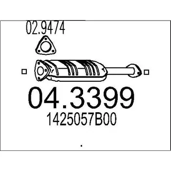 Katalyzátor Katalyzátor MTS 04.3399