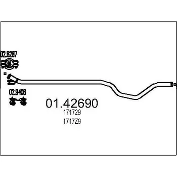 Výfuková trubka Výfuková trubka MTS 01.42690