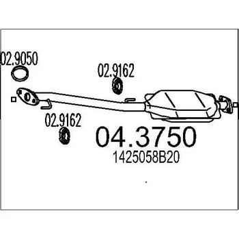 Katalyzátor Katalyzátor MTS 04.3750