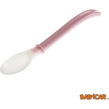 dětská jídelní sada CANPOL BABIES silikonová lžička Pastelově Růžová