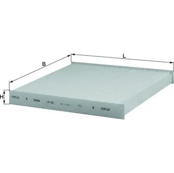 Kabinový filtr Filtr, vzduch v interiéru KNECHT LA 430