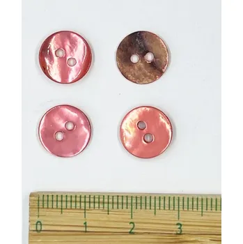 Knoflík Knoflík ozdobný perleťový 11mm sv. malinová